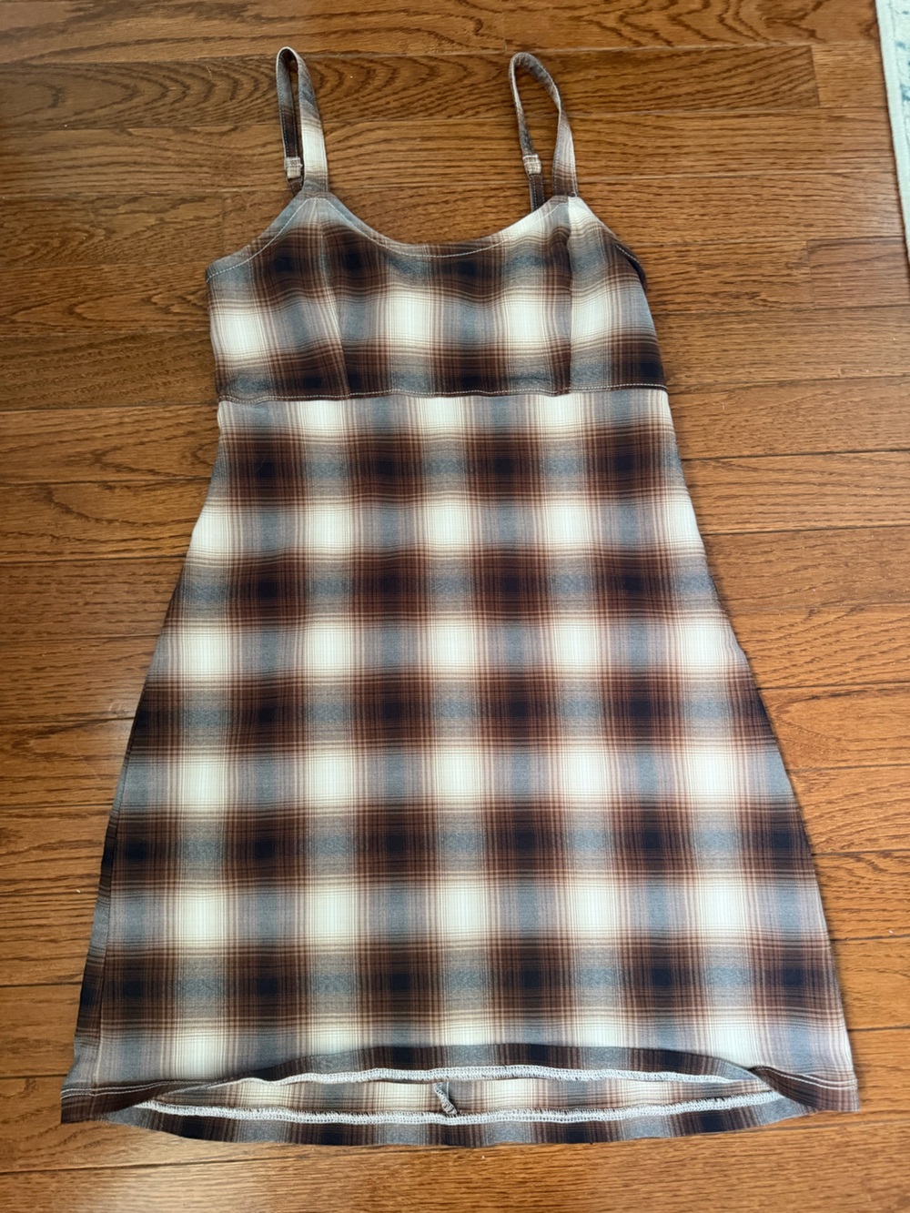 Hollister Brown and Cream Plaid Skirt